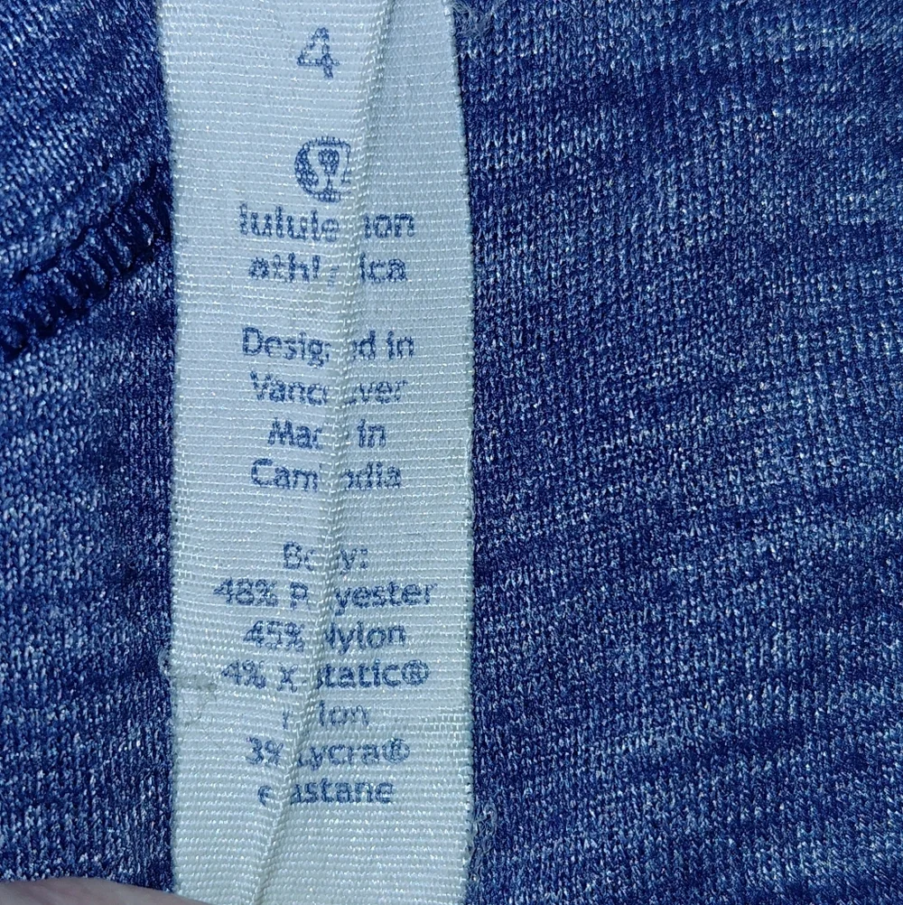 EUC Lululemon Cardio Squad Tank II Heathered Hero Blue Size 4!